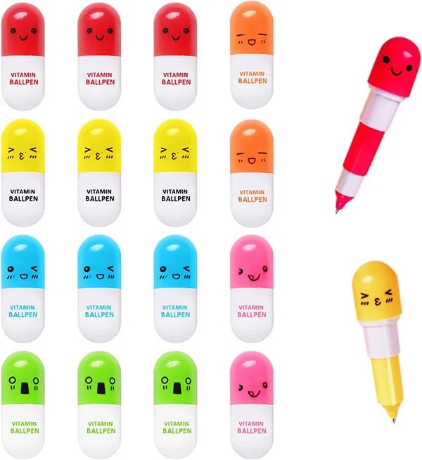 Mini píldoras - bolígrafos de colores