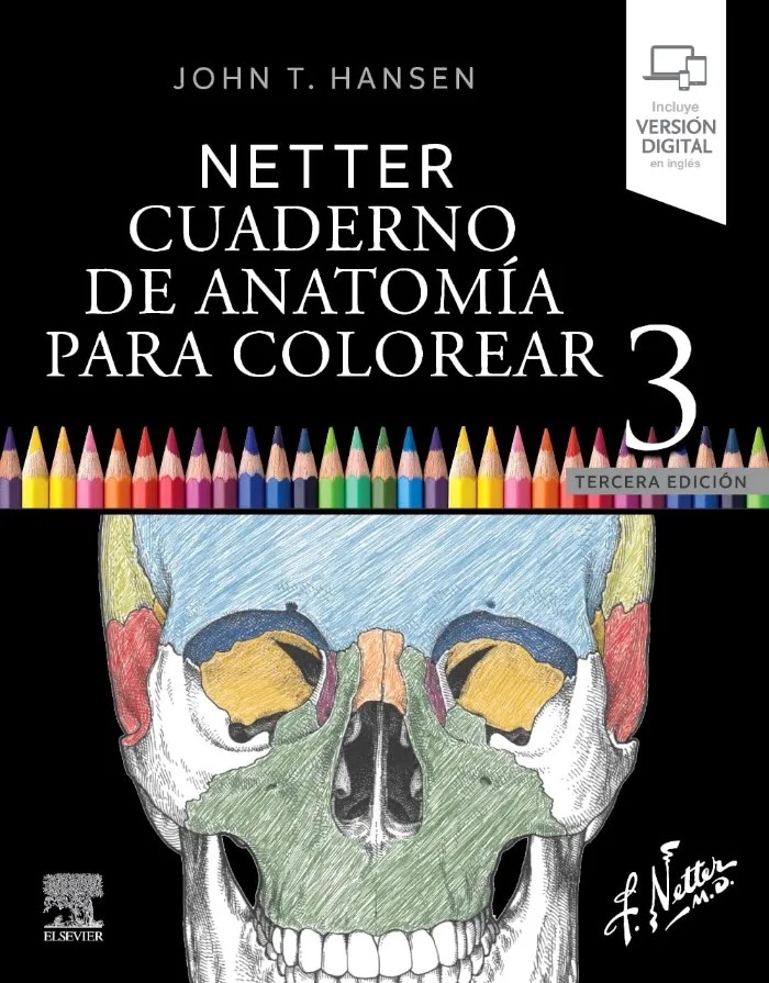 Cuaderno de anatomía para colorear (Netter)